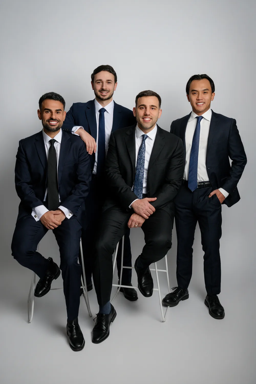 The FinSavvy broking team — Ansa Ansari, Sina Enayati, Charlie Lo Surdo and Loc Pham